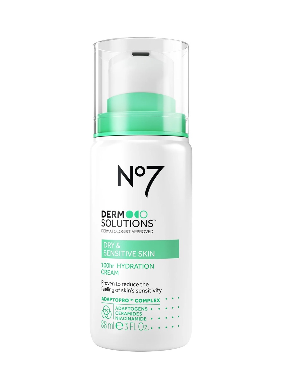 No7 Derm Solutions Dry & Sensitive Skin 100hr Hydration Cream 3fl oz